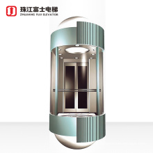 High quanlity vertical elevator 8 Persons MRL Passenger Lift Elevator glass house luxury